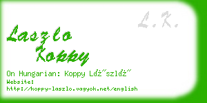 laszlo koppy business card